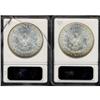 Image 2 : Lot of Two Morgan Dollars: 1886 and 1887 ANACS MS65
