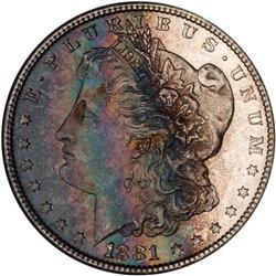 Lot of Two Toned 1881-S Morgan Dollars NGC MS63
