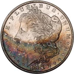 Lot of Two Toned 1881-S Morgan Dollars NGC MS63