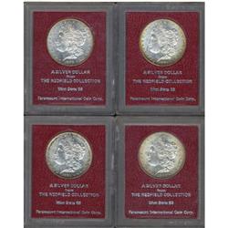 Lot of Four Redfield Morgan Dollars Net MS63 to MS64