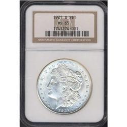 1921-S Morgan $1 NGC MS65