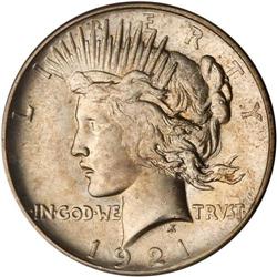 1921 Peace $1 PCGS MS65