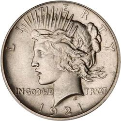 1921 Peace $1 NGC MS65