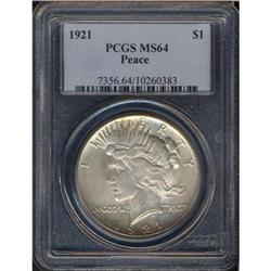 1921 Peace $1 PCGS MS64