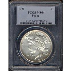 1921 Peace $1 PCGS MS64