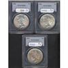 Image 3 : Lot of Three Peace Dollars