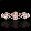 Image 1 : 22 ctw Morganite & Micro VS/SI Diamond Bracelet 14k Rose Gold