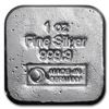 Image 2 : 1 oz Silver Square Bar - Heimerle & Meule (Cast)