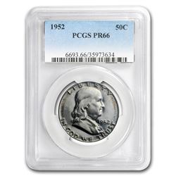 1952 Franklin Half Dollar PR-66 PCGS