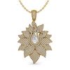 Image 2 : 3 ctw Micro Pave VS/SI Diamond Designer Necklace 18k Yellow Gold