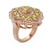 Image 1 : 6.74 ctw Canary Citrine & Diamond Ring 18K Rose Gold