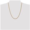 Image 2 : 14k Gold 3 mm Handmade Regular Rope Chain Necklace - 24 in.