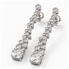 Image 1 : 2.5 ctw Cushion Cut Diamond Designer Earrings 18K White Gold
