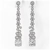 Image 2 : 2.5 ctw Cushion Cut Diamond Designer Earrings 18K White Gold