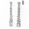 Image 3 : 2.5 ctw Cushion Cut Diamond Designer Earrings 18K White Gold