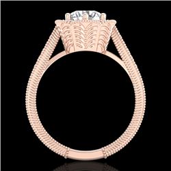 1.33 ctw VS/SI Diamond Solitaire Art Deco Ring 18k Rose Gold