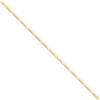 Image 1 : 14k Gold 3.00 mm Flat Figaro Chain Bracelet - 7 in.