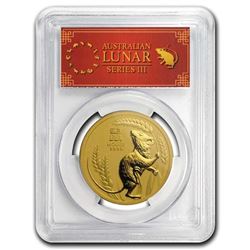 2020 Australia 1 oz Gold Lunar Mouse MS-70 PCGS (FD, Red Label)