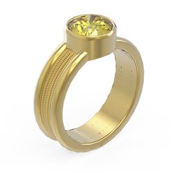 1.5 ctw Fancy Yellow Diamond Ring 18K Yellow Gold