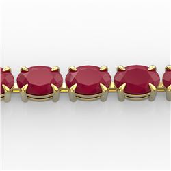 29 ctw Ruby Eternity Designer Bracelet 14k Yellow Gold