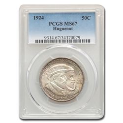 1924 Huguenot Half Dollar Commem MS-67 PCGS