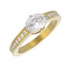 Image 3 : 1.26 ctw Oval Diamond Ring 18K Yellow Gold
