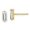 Image 1 : 10K Polished Cubic Zirconia Stud Earrings - 41 mm