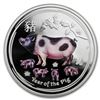 Image 1 : 2019 Australia 1 oz Silver Lunar Pig Proof (Colorized)
