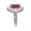 Image 2 : 8.54 ctw Ruby & Diamond Ring 18K White Gold