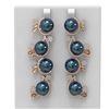 Image 1 : 4.12 ctw Diamond & Pearl Earrings 18K Rose Gold