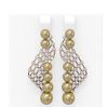 Image 1 : 1.55 ctw Diamond & Pearl Earrings 18K Rose Gold