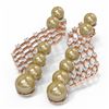 Image 3 : 1.55 ctw Diamond & Pearl Earrings 18K Rose Gold