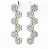 Image 2 : 6 ctw Diamond Designer Earrings 18K Yellow Gold
