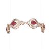 Image 1 : 22.03 ctw Ruby & Diamond Bracelet 18K Rose Gold