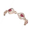 Image 2 : 22.03 ctw Ruby & Diamond Bracelet 18K Rose Gold