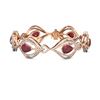 Image 3 : 22.03 ctw Ruby & Diamond Bracelet 18K Rose Gold