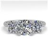 Image 1 : 2 ctw VS/SI Diamond Past Present Future Designer Ring 14k White Gold