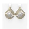 Image 1 : 2.3 ctw Diamond & Pearl Earrings 18K Yellow Gold