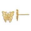 Image 1 : 14k Yellow Gold Polished Butterfly Post Earrings