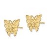 Image 2 : 14k Yellow Gold Polished Butterfly Post Earrings