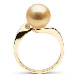 Golden South Sea Pearl Serenity Solitaire Ring