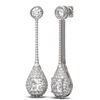 Image 2 : 3.79 ctw Princess Diamond Earrings 18K White Gold