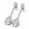 Image 3 : 3.79 ctw Princess Diamond Earrings 18K White Gold