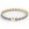 Image 3 : 24 ctw Tanzanite Eternity Designer Bracelet 14k Yellow Gold