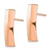 Image 2 : 14k Rose Gold Polished Post Earrings - 7 mm