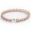 Image 3 : 23 ctw Morganite Eternity Designer Bracelet 14k Rose Gold
