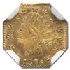 Image 2 : 1876 1/6 Indian Octagonal 50 Cent Gold MS-65 NGC (BG-935)