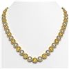 Image 1 : 31.64 ctw Canary & Diamond Micro Pave Necklace 18K Yellow Gold