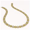 Image 2 : 31.64 ctw Canary & Diamond Micro Pave Necklace 18K Yellow Gold