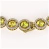 Image 3 : 31.64 ctw Canary & Diamond Micro Pave Necklace 18K Yellow Gold